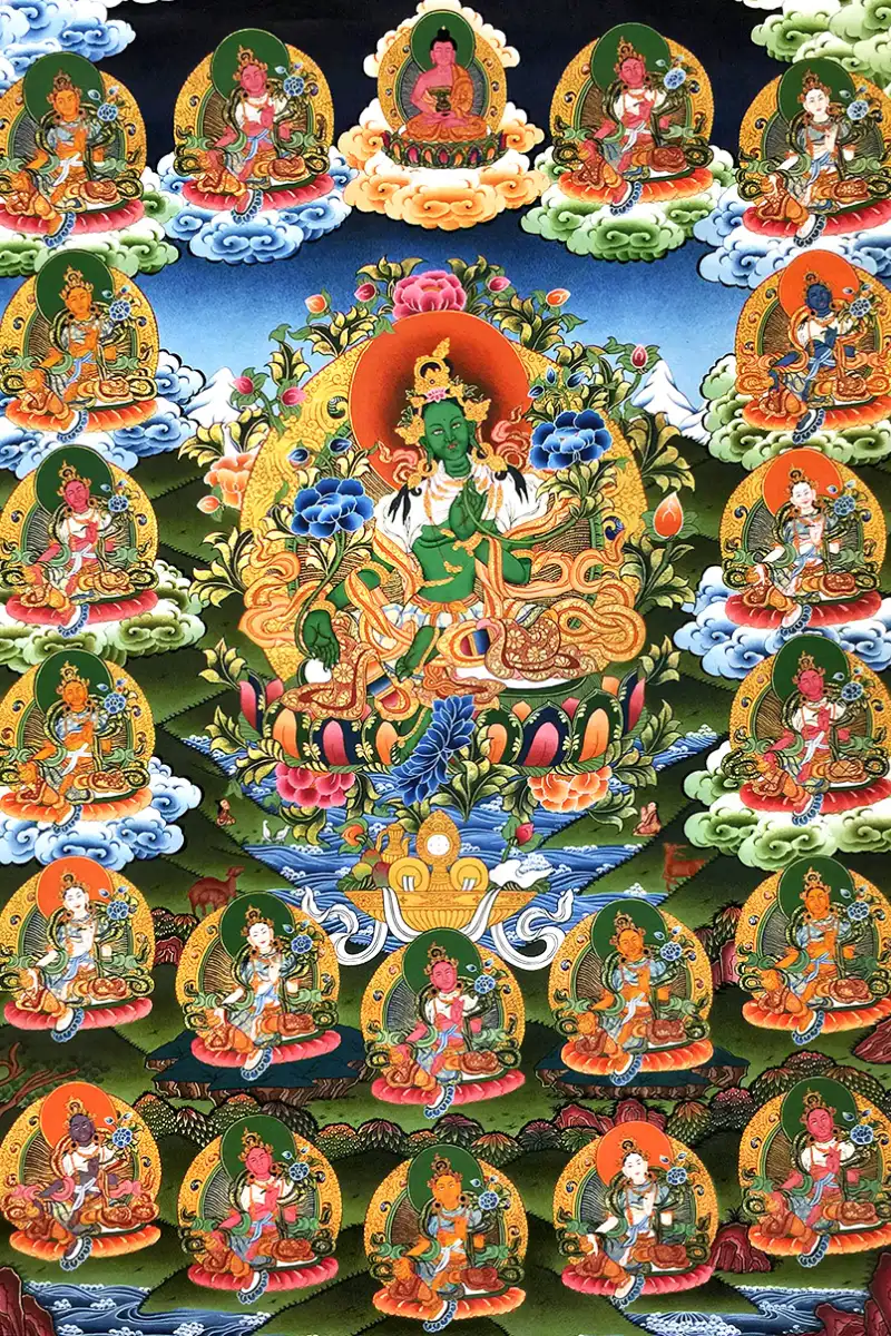 Twenty One Taras Thangka