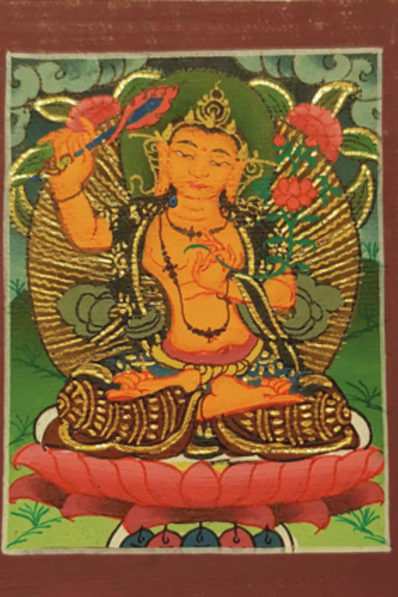 Tiny Thangka of Manjushree