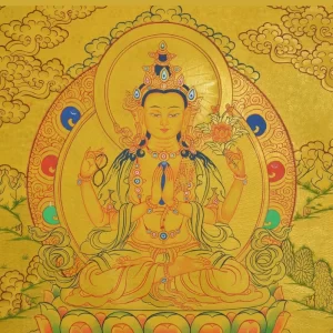 Chenrezig Thangka (24K Gold)