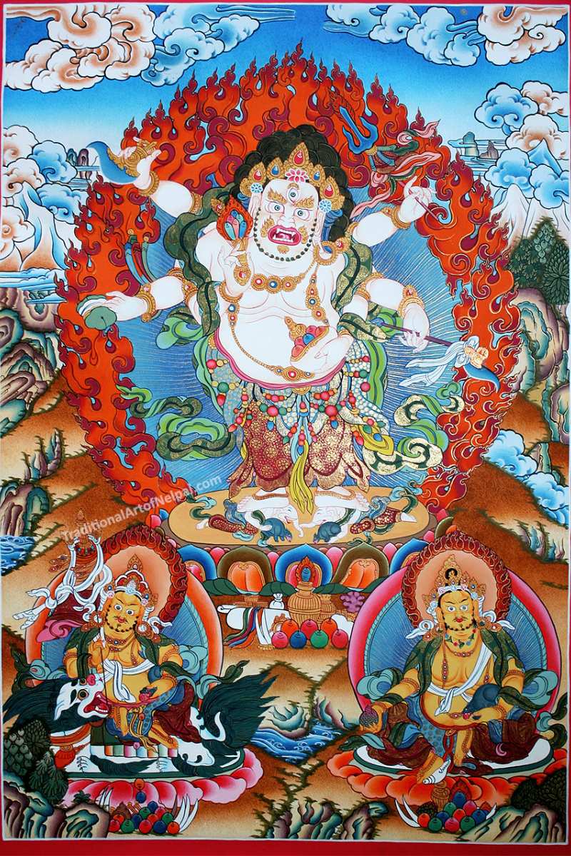 Thangka of White Mahakala