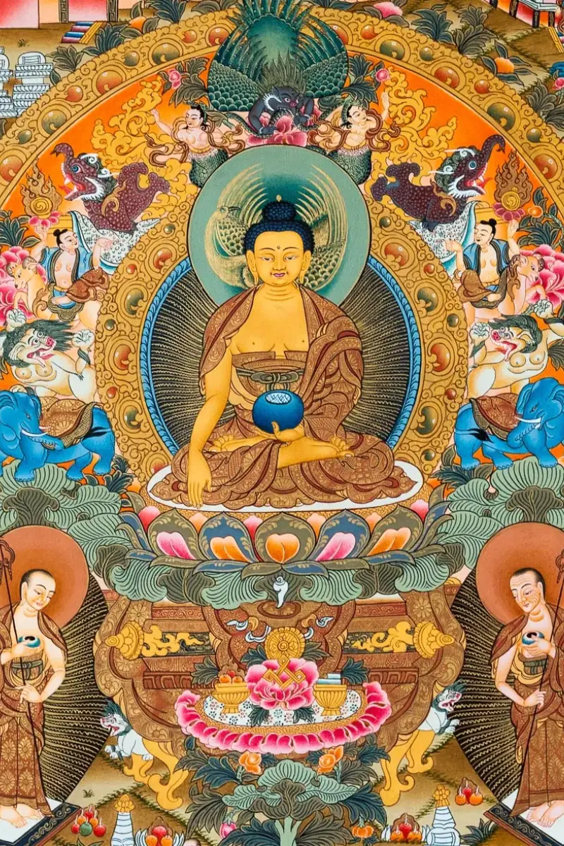 Life of Buddha Thangka